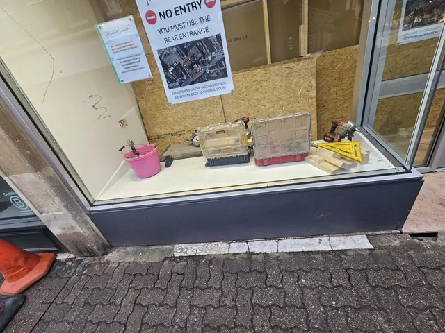 Emergency boarding-up - work in progress on one of our jobs